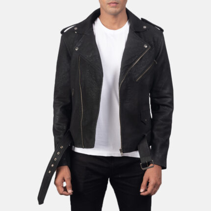 Black Leather Biker Jacket